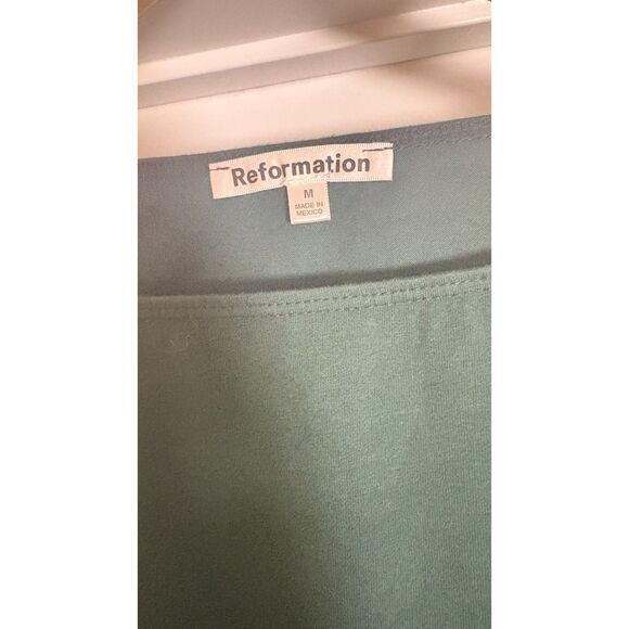 Reformation Lucio Knit Dress Forest Dark Green Size M - Picture 5 of 5